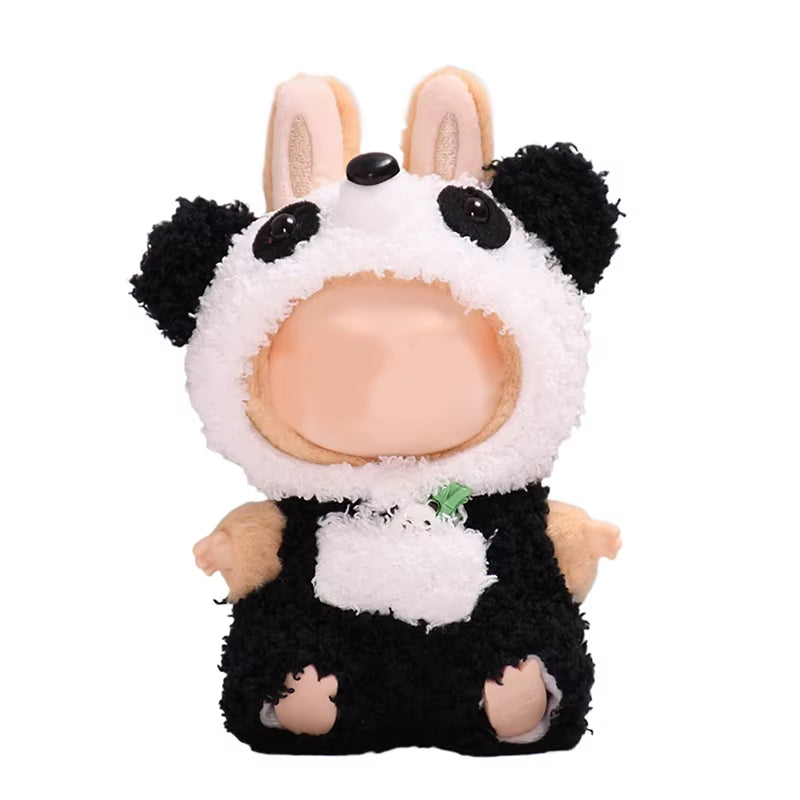 “Time to Chill” Outfit – 17cm Labubu Doll Clothes & Mini Plush Accessories