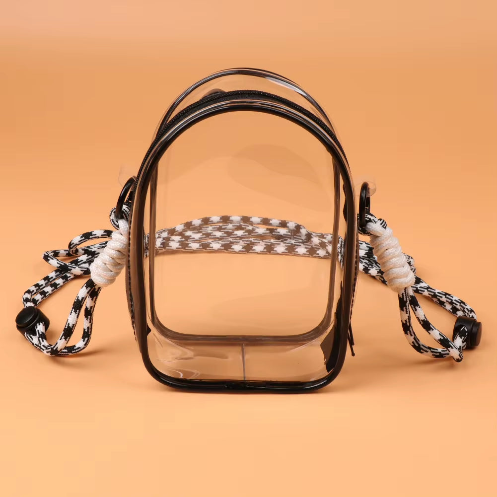 Dustproof Labubu Shoulder Bag – PVC Storage and Walking Tote
